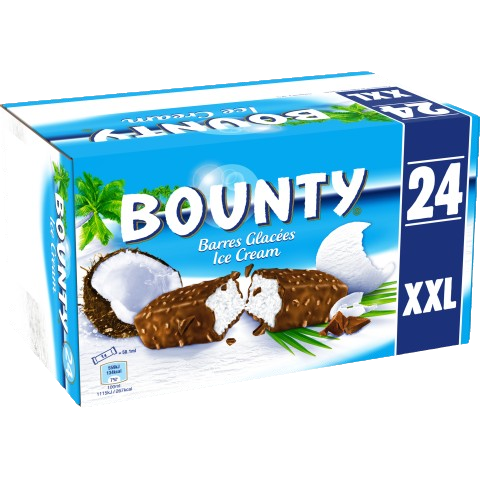 BOUNTY glace noix de coco,enrobage cacao - 6 barres - 1 202,4 ml 